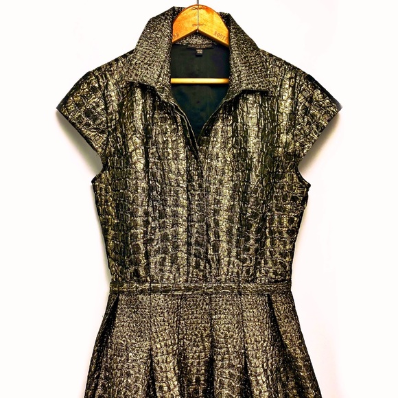 Beautiful Alberto Makali Metallic Dress US 8 - Picture 4 of 16